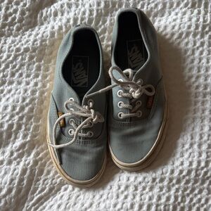 Vans Classic TealGray cream and gold Shoes